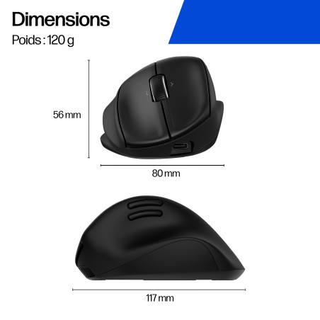 HP Souris ergonomique inclinable 725M