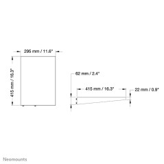Neomounts PLASMA-M2SIDESHELF Etagère pour multimédia