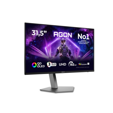 AOC AGON PRO AG326UD écran plat de PC 80 cm (31.5") 3840 x 2160 pixels 4K Ultra HD QD-OLED Noir