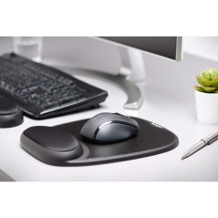 Kensington Tapis de souris en gel, repose-poignets intégré, noir