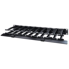 APC NetShelter - Gestionnaire câbles horizontal - 1U x 6p de profondeur - avec capot