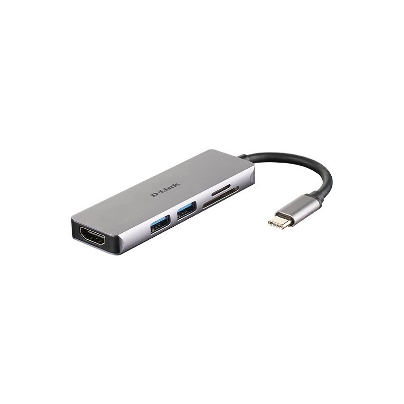 D-Link DUB-M530 station d'accueil Avec fil USB 3.2 Gen 1 (3.1 Gen 1) Type-C Aluminium