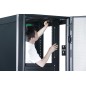 APC EASY RACK 600MM/42U/800MM WITH ROOF SIDE PANEL CASTORS FEET AND 4 BRACKETS NO BOTTOM BLACK Rack autonome Noir