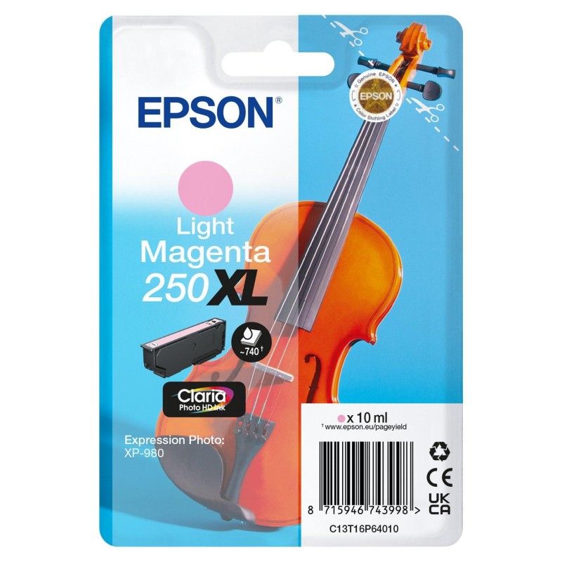 Epson 250XL Violin Claria Photo HD cartouche d'encre 1 pièce(s) Original Rendement élevé (XL) Magenta clair