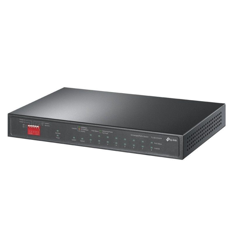 TP-Link TL-SG1210PP commutateur réseau Non-géré Gigabit Ethernet (10/100/1000) Connexion Ethernet, supportant l'alimentation TP-Link TL-SG1210PP commutateur réseau Non-géré Gigabit Ethernet (10/100/1000) Connexion Ethernet, supportant l'alimentation