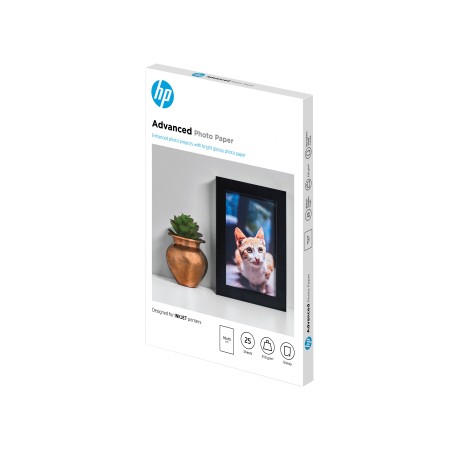 HP Papier photo à finition glacée Advanced, 250 g/m2, 10 x 15 cm (101 x 152 mm), 25 feuilles