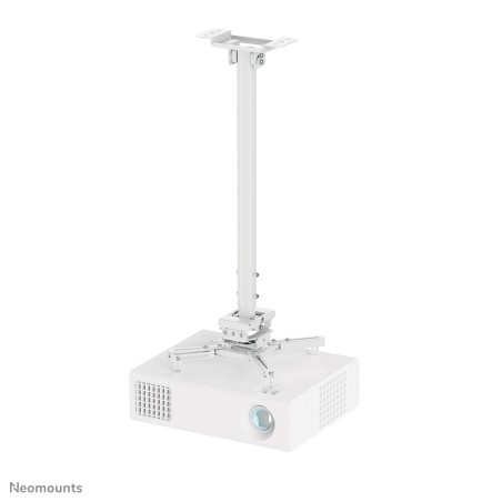 Neomounts CL25-550WH1 Support de plafond pour vidéoprojecteur - h74.5-114.5 cm - installation facile - orientable