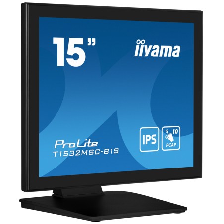 iiyama ProLite T1532MSC-B1S écran plat de PC 38,1 cm (15") 1024 x 768 pixels XGA LCD Écran tactile Noir