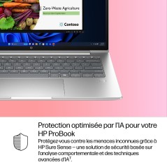 HP ProBook 4 G1i AI Intel Core Ultra 7 255U Ordinateur portable 35,6 cm (14") WUXGA 16 Go DDR5-SDRAM 512 Go SSD Wi-Fi 7