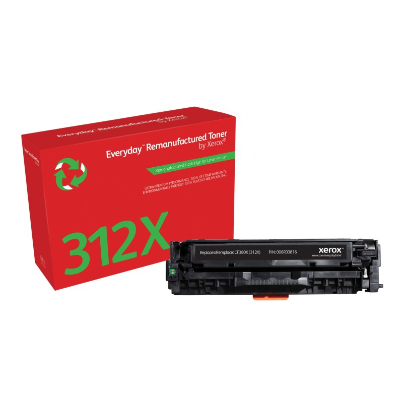 Toner remanufacturé Noir Everyday™ de Xerox compatible avec HP 312X (CF380X), Grande capacité Toner remanufacturé Noir Everyday™ de Xerox compatible avec HP 312X (CF380X), Grande capacité