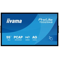 iiyama T5529AS-B1AG Écran d'affichage dynamique En forme de kiosk 138,7 cm (54.6") LED Wifi 450 cd m² 4K Ultra HD Noir Écran