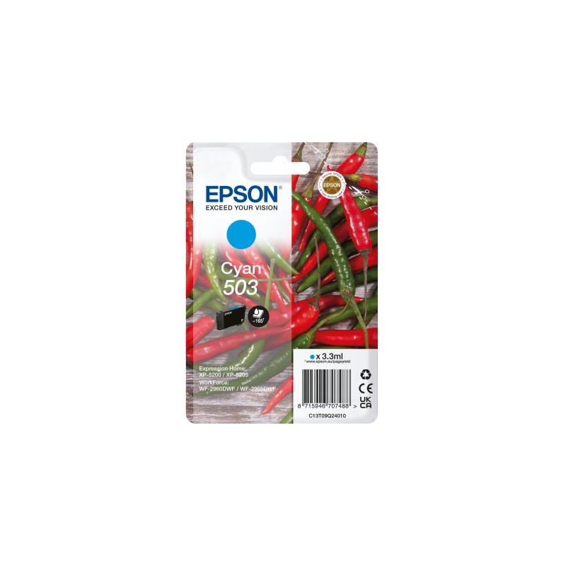 Epson 503 cartouche d'encre 1 pièce(s) Original Rendement standard Cyan