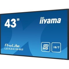 iiyama PROLITE LE4341S-B2 Écran plat de signalisation numérique 108 cm (42.5") LCD 350 cd m² Full HD Noir 18 7
