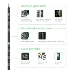 APC NetShelter Rack PDU Advanced unité de distribution d'énergie 42 sortie(s) CA 0U Noir