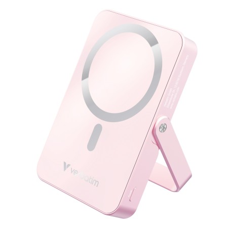 Verbatim Charge 'n' Go Magnetic Wireless Lithium Polymère (LiPo) 10000 mAh Recharge sans fil Rose