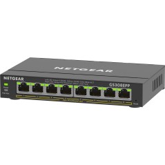 NETGEAR GS308EPP Géré L2 L3 Gigabit Ethernet (10 100 1000) Connexion Ethernet, supportant l'alimentation via ce port (PoE) Noir