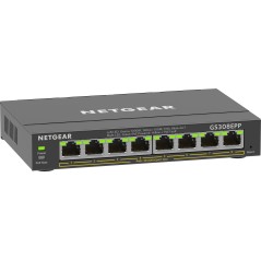 NETGEAR GS308EPP Géré L2 L3 Gigabit Ethernet (10 100 1000) Connexion Ethernet, supportant l'alimentation via ce port (PoE) Noir