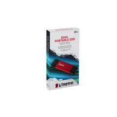 Kingston Technology 2TB Dual USB-A C Portable SSD, Up to 1050MB s USB 3.2 Gen 2