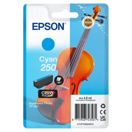 Epson 250 Violin Claria Photo HD cartouche d'encre 1 pièce(s) Original Cyan