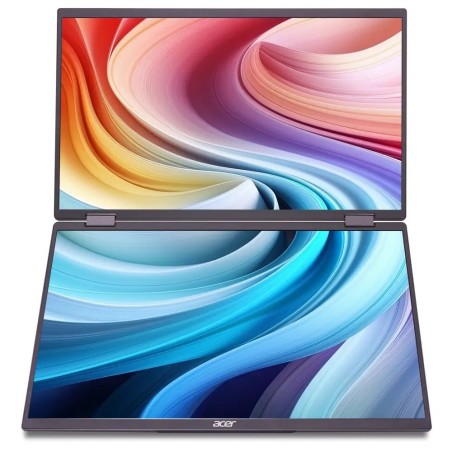 Acer PD163Qbmiuux écran plat de PC 39,6 cm (15.6") 1920 x 1080 pixels Double Full HD LED Gris