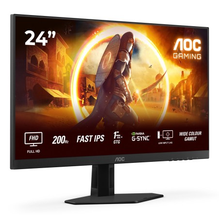 AOC G4 24G4HRE écran plat de PC 60,5 cm (23.8") 1920 x 1080 pixels Full HD LED Noir, Rouge
