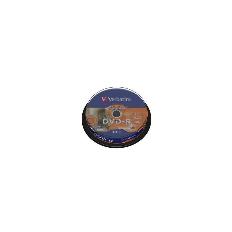 Verbatim DVD-R Lightscribe V1.2 4,7 Go 10 pièce(s)