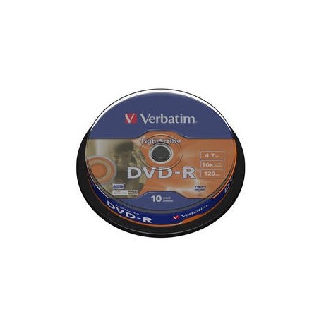 Verbatim DVD-R Lightscribe V1.2 4,7 Go 10 pièce(s)