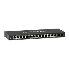 NETGEAR GS316EP Géré Gigabit Ethernet (10 100 1000) Connexion Ethernet, supportant l'alimentation via ce port (PoE) Noir