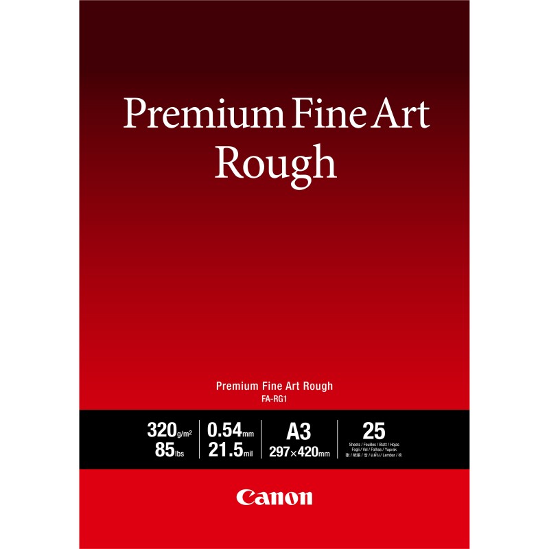 Canon Papier A3 beaux-arts texturé Premium FA-RG1, 25 feuilles Canon Papier A3 beaux-arts texturé Premium FA-RG1, 25 feuilles