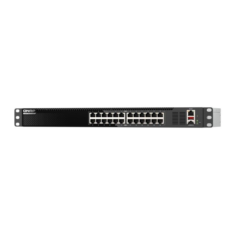 QNAP QSW-M3224-24T commutateur réseau Géré L3 10G Ethernet (100/1000/10000) 1U Noir, Argent QNAP QSW-M3224-24T commutateur réseau Géré L3 10G Ethernet (100/1000/10000) 1U Noir, Argent