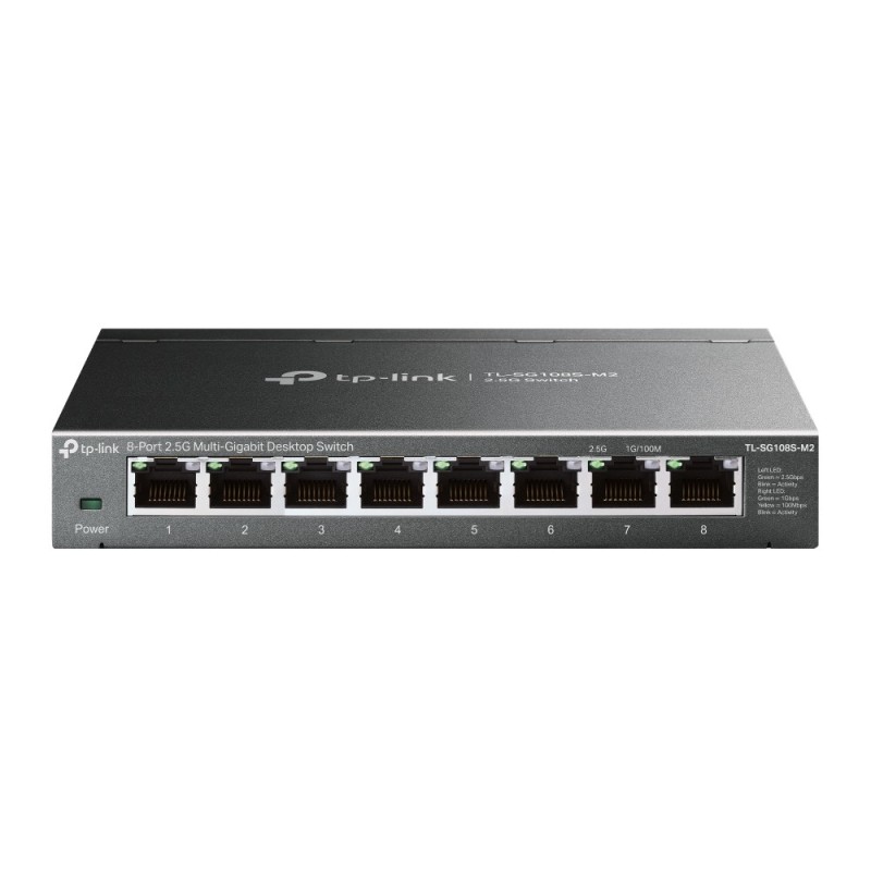 TP-Link TL-SG108S-M2 commutateur réseau Non-géré L2 2.5G Ethernet (100/1000/2500) Bureau Noir
