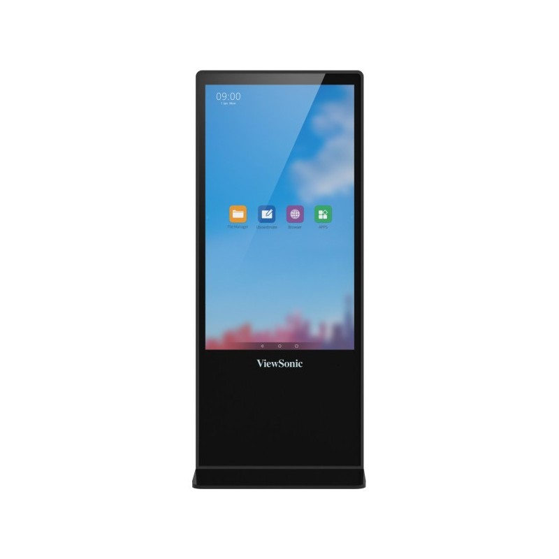 Viewsonic EP5542T Écran d'affichage dynamique Conception Totem 139,7 cm (55") LED 450 cd/m² 4K Ultra HD Noir Écran tactile