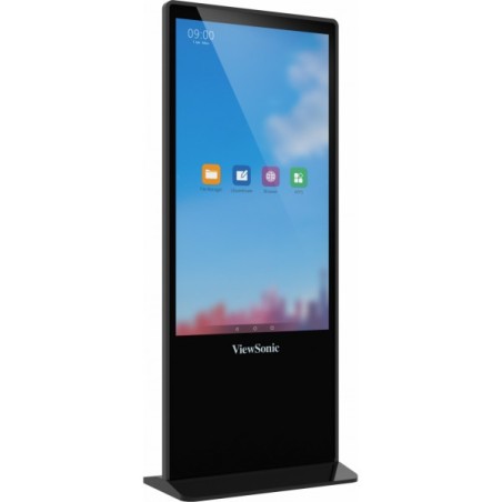 Viewsonic EP5542T Écran d'affichage dynamique Conception Totem 139,7 cm (55") LED 450 cd/m² 4K Ultra HD Noir Écran tactile