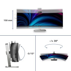 Philips 49B2U6900CH 00 écran plat de PC 124 cm (48.8") 5120 x 1440 pixels Dual QHD LCD Noir