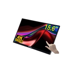 Verbatim 32238 écran plat de PC 39,6 cm (15.6") 3840 x 2160 pixels 4K Ultra HD LCD Écran tactile Noir