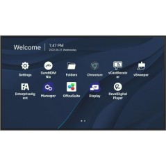 Viewsonic CDE7530 Écran d'affichage dynamique 190,5 cm (75") Wifi 450 cd m² 4K Ultra HD Noir Intégré dans le processeur Android
