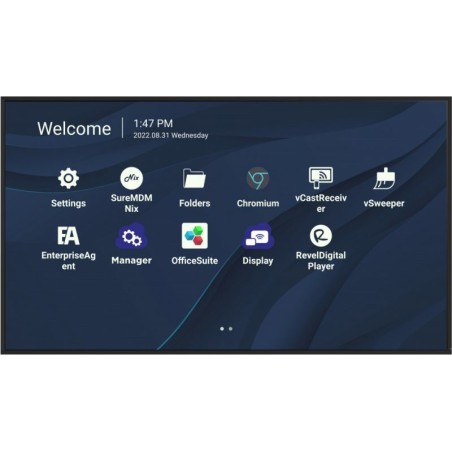 Viewsonic CDE7530 Écran d'affichage dynamique 190,5 cm (75") Wifi 450 cd m² 4K Ultra HD Noir Intégré dans le processeur Android