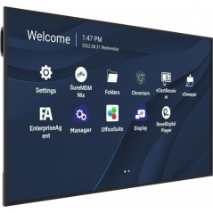 Viewsonic CDE7530 Écran d'affichage dynamique 190,5 cm (75") Wifi 450 cd/m² 4K Ultra HD Noir Intégré dans le processeur Android