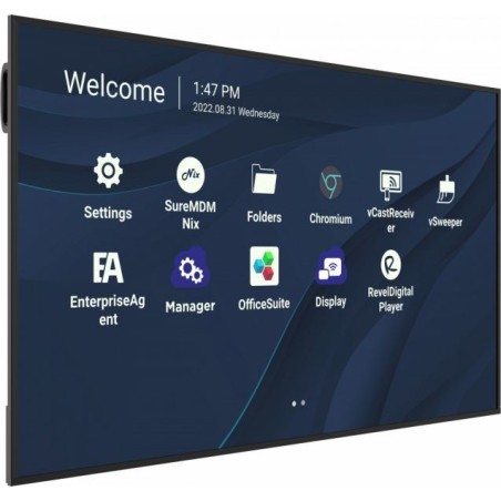 Viewsonic CDE7530 Écran d'affichage dynamique 190,5 cm (75") Wifi 450 cd/m² 4K Ultra HD Noir Intégré dans le processeur Android