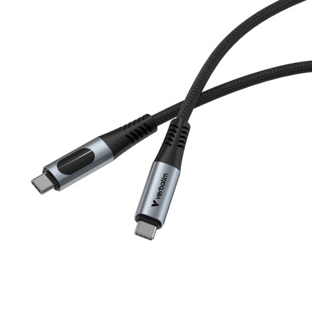 Verbatim 31849 câble USB USB4 Gen 2x2 1,2 m USB C 40 Gbit/s 240 W Noir
