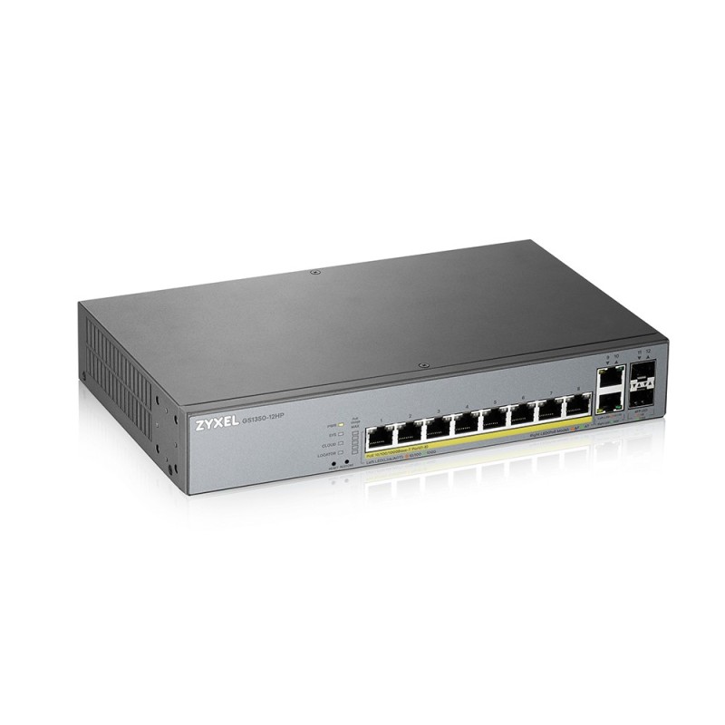 Zyxel GS1350-12HP-EU0101F commutateur réseau Géré L2 Gigabit Ethernet (10/100/1000) Connexion Ethernet, supportant