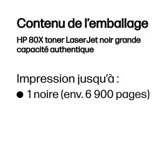 HP 80X toner LaserJet noir grande capacité authentique