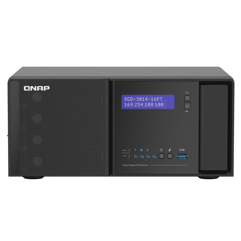 QNAP QGD-3014-16PT-8G commutateur réseau Géré Gigabit Ethernet (10/100/1000) Connexion Ethernet, supportant l'alimentation via