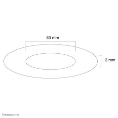 Neomounts FPMA-CRW6 Rosace encastrable au plafond - diam. 60 mm