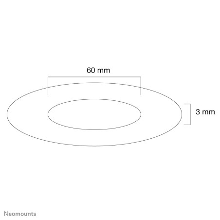 Neomounts FPMA-CRW6 Rosace encastrable au plafond - diam. 60 mm