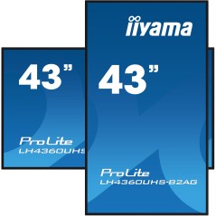 iiyama LH4360UHS-B2AG Écran d'affichage dynamique Carte A numérique 108 cm (42.5") LED Wifi 500 cd m² 4K Ultra HD Noir Intégré