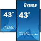 iiyama LH4360UHS-B2AG Écran d'affichage dynamique Carte A numérique 108 cm (42.5") LED Wifi 500 cd/m² 4K Ultra HD Noir Intégré