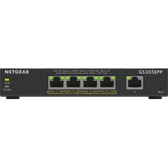 NETGEAR GS305EPP Géré L2/L3 Gigabit Ethernet (10/100/1000) Connexion Ethernet, supportant l'alimentation via ce port (PoE) Noir
