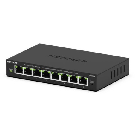 NETGEAR GS308E Géré L2 L3 Gigabit Ethernet (10 100 1000) Noir