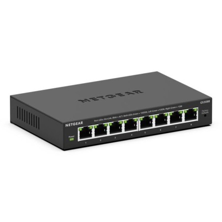 NETGEAR GS308E Géré L2/L3 Gigabit Ethernet (10/100/1000) Noir